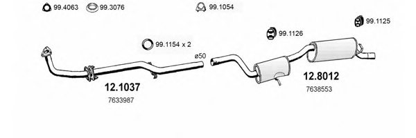 ASSO ART0855 Exhaust System